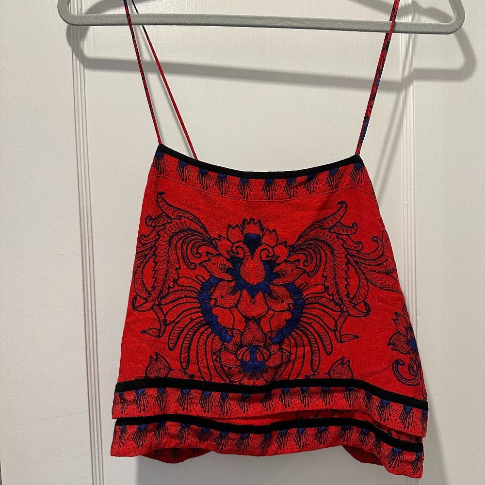 Free people Red and blue top